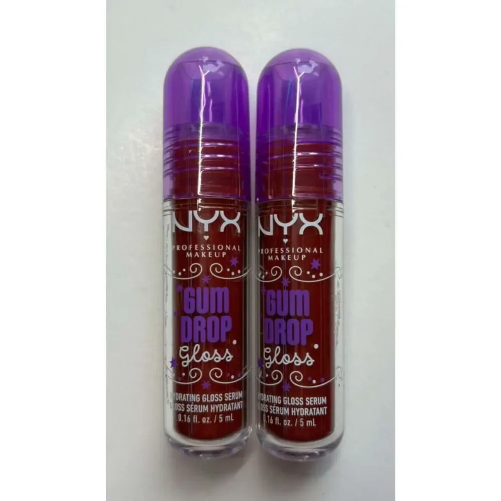 NYX Gum Drop Hydrating Gloss Serum 03 Cranberry Splash Lot of 2